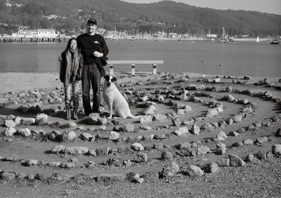 Paul and HongXia at Mavricks, Half Moon Bay