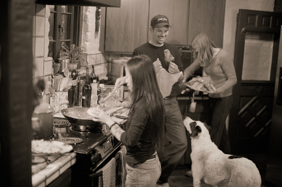 Indy and Paul Vying for who will eat the Snow Lotus --  Michelle and Paul's home always feels like home :-)