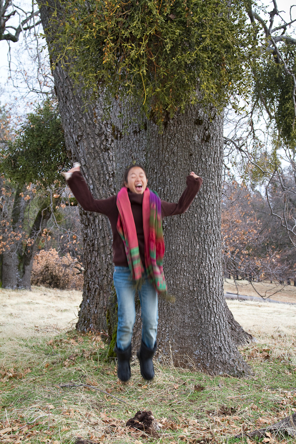 Getting crazy under the mistletoe