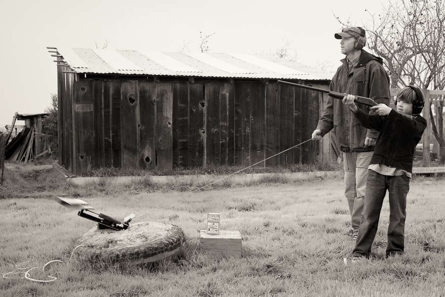Luke nailed the skeet clean out of the sky on this shot
