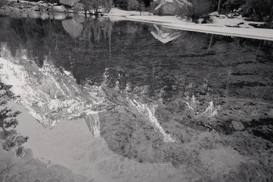 Half Dome in Mirror Lake, California