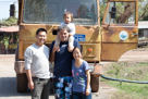 And this is our traveling family, out of focus, including Guo Shi Fu, just before we got to Vientaine and then took a flight through Bangkok to Hong Kong.