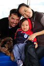 Paul, Daisy, Brian & AnCai on the speed boat to TaMen island.