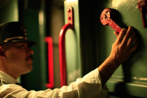 Chepe Train / Our train wheels got locked-up in a mountain tunnel for a while aparently due to this handle  becoming out of position.