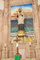 Cerocahui / is this the Holly Spirit looking aghast at the cross in his hand as Jesus is dying on it ?  cool perspective