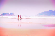 Camping Under the Full Autumn Moon on Da Lang Wan beach