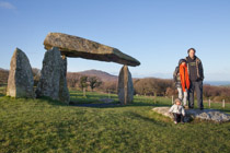Wales —  not the fish / The dolmen at Pentre Ifan in Nevern, Pembrokshire dates from 3,500 B.C. and was used as a communal burial. The capstone is 5.1 m in length, weighs 16 tones, and rises 2.4 m above the ground - indicating cave men in Wales understood team work.