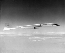 North American XB-70A Valkyrie / North American XB-70A Valkyrie in flight. Photo taken during a previous test flight. (U.S. Air Force photo)
