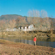 Brian and Valorie playing along the HeiHui river, ShaXi