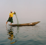 Intha fishermen on Inle Lake (6x6 Kodak Portra 800)