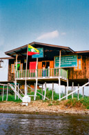 Checkpoint at the boarder between the Shan state and Kayah state - we later tried to return to Sagar by road but it was impossible as all routes are closed other than the river due to a war with the Pa'O people (35mm Kodak Ektar 100)