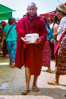 Monk with a metal leg at the HeHo town market, Shan State  (35mm Kodak Portra 160)
