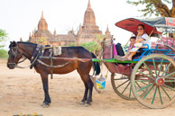 Brian and Daisy had enough temples - leaving only Valorie and me admire the walls covered with ancient frescos in these building from a millennium ago (5d)
