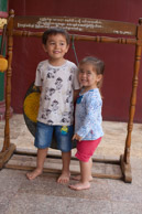 Banging the holy gong at the 1700 year old Kakku Pagoda is bad manners (5d)