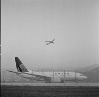 The end of the runway by my office (Kodak TMX 100)