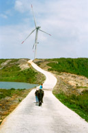 Brian riding at the Grand Grasslands at LongLi (Kodak Portra 800)