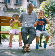 Valorie, BaBa and Brian at XiaoZhou's  XiaoMaiBu (Kodak Portra 400)
