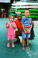 Valoria, Gary (Brian's Swiming Coach) and Brian at Blue Sky Sports(Kodak Ektar 100)