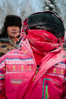 Daisy coming home on a sleigh