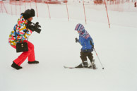 Brian and I were interviewed by AlLeTai Television about skiing (M2 Ektar 100)