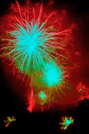 New Year - night time fire works (Portra 160)