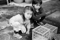 Brian & Valorie looking at birds at ShuiBian Cun (=water side village) which was a fishing village at the edge of Junk Bay 20 years ago and currently is a small community separated from the sea by the miles are the reclamation and metropolis of TsunKuan-O (Burgger BRF 400 Plus)