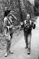 Walking around ShangYao Cun with Nils, Grace and Lili (Burgger BRF 400 Plus)